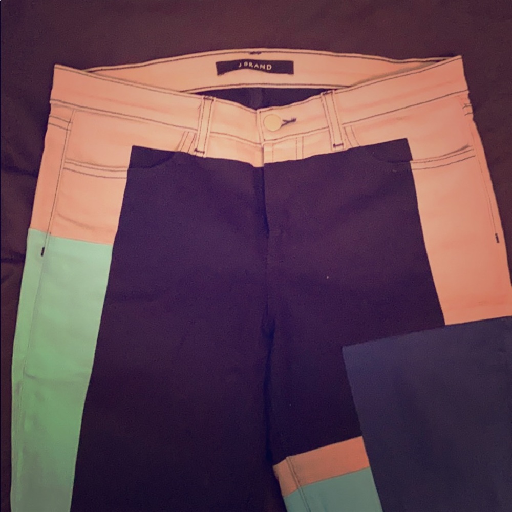 Like new J Brand patchwork skinny jeans